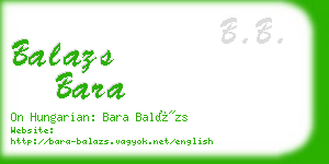 balazs bara business card